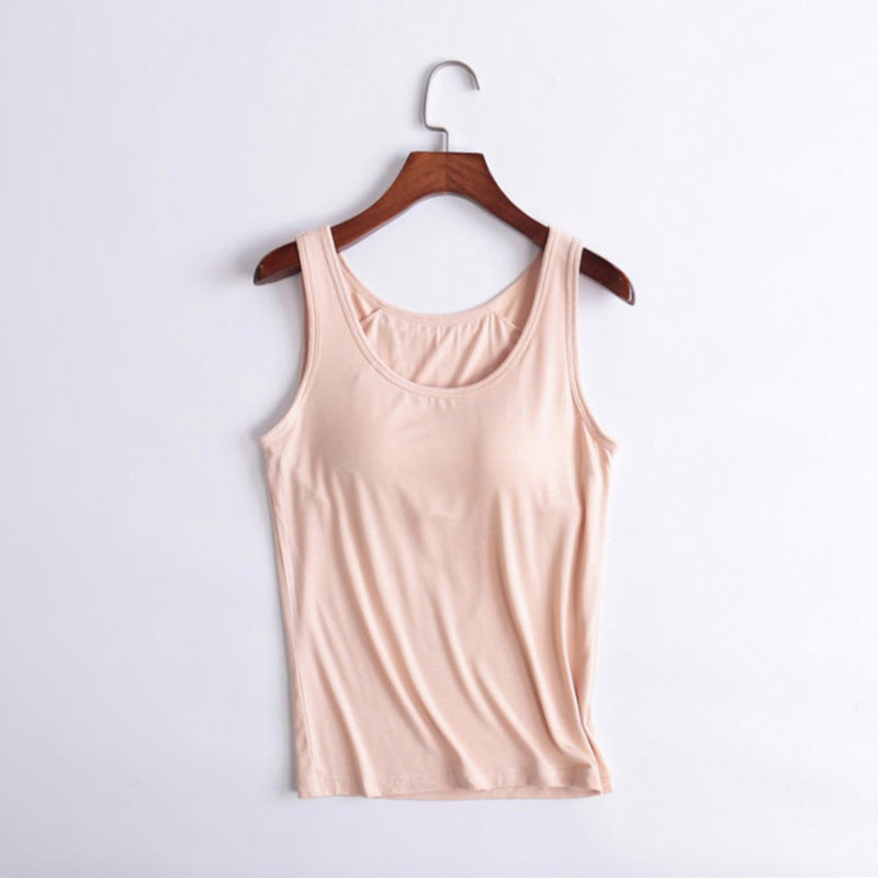 Women Built-In Bra Casual Tank