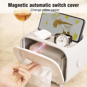 New multifunctional creative cute magnetic plastic tissue box