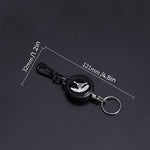 Keychain With Retractable Wire Cord (3 Pcs)