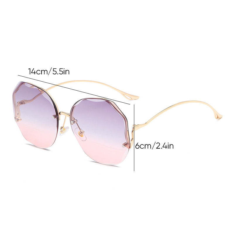 Fashion Vintage UV400 Ladies Oversized Square Sunglasses