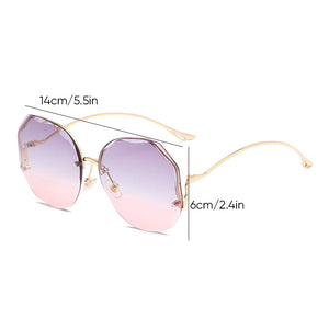 Fashion Vintage UV400 Ladies Oversized Square Sunglasses