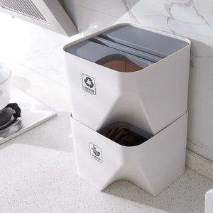 Household Stacked Folding Trash Bins