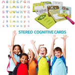 Children Learning And Drawing Card Set