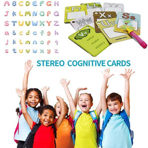 Children Learning And Drawing Card Set