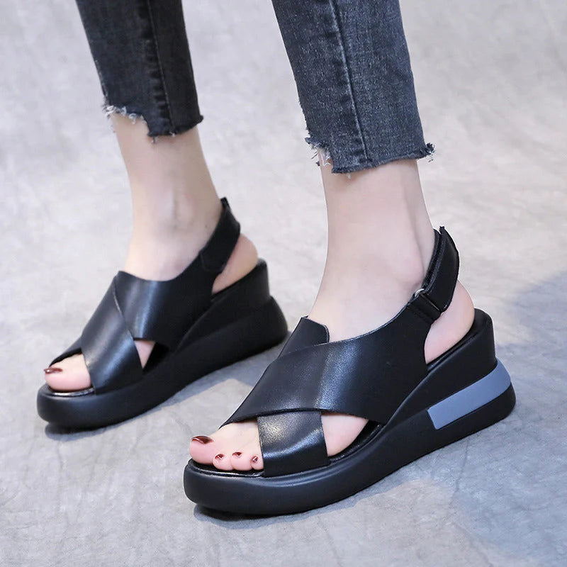 Women's Open Toe Platform Fish Mouth Slippers & Sandals