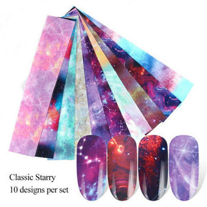 1 Second Nail Art Sticker, 10pcs/set