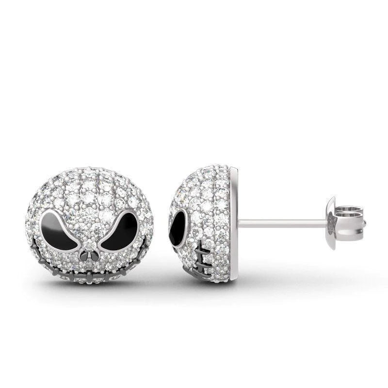 Jack Skull Metal Skull Earrings