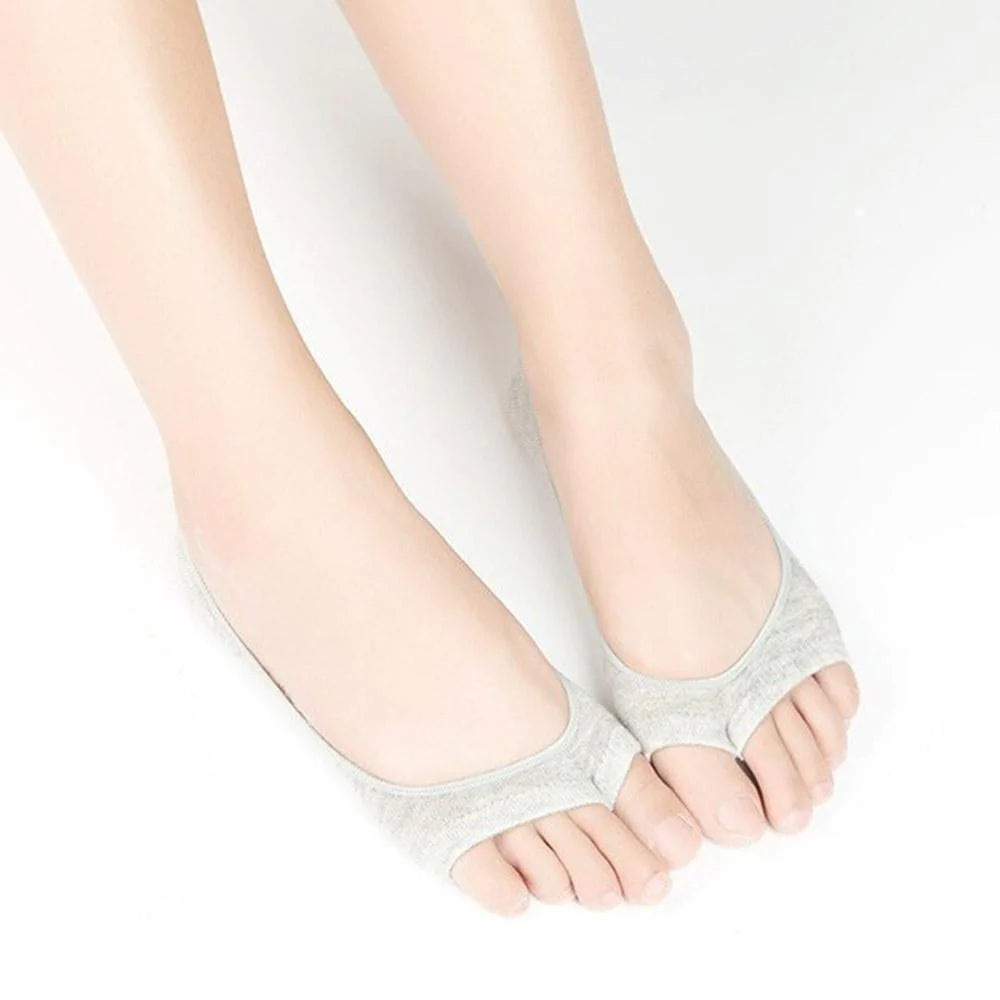 Open-toed Silicone Pad Liner Socks