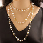 Pearl Flower Long Necklace