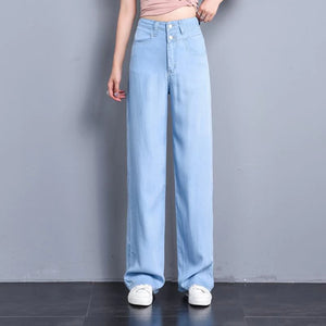 High Waist Straight Tube Jeans