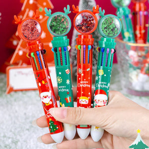 Cute Christmas Glitter Pen Set