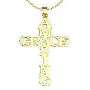 Amazing Grace Cross Necklace