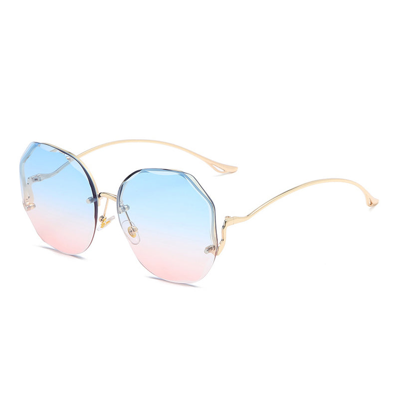 Fashion Vintage UV400 Ladies Oversized Square Sunglasses