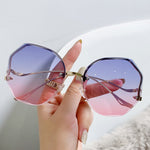 Fashion Vintage UV400 Ladies Oversized Square Sunglasses