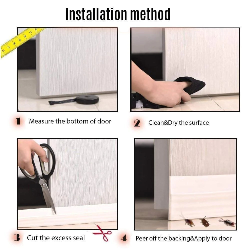 Under Door Draft Stopper Insulator Door Sweep  39" Length