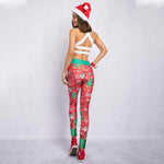 Christmas striped print pants