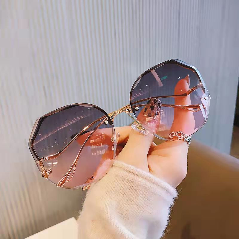 Fashion Vintage UV400 Ladies Oversized Square Sunglasses