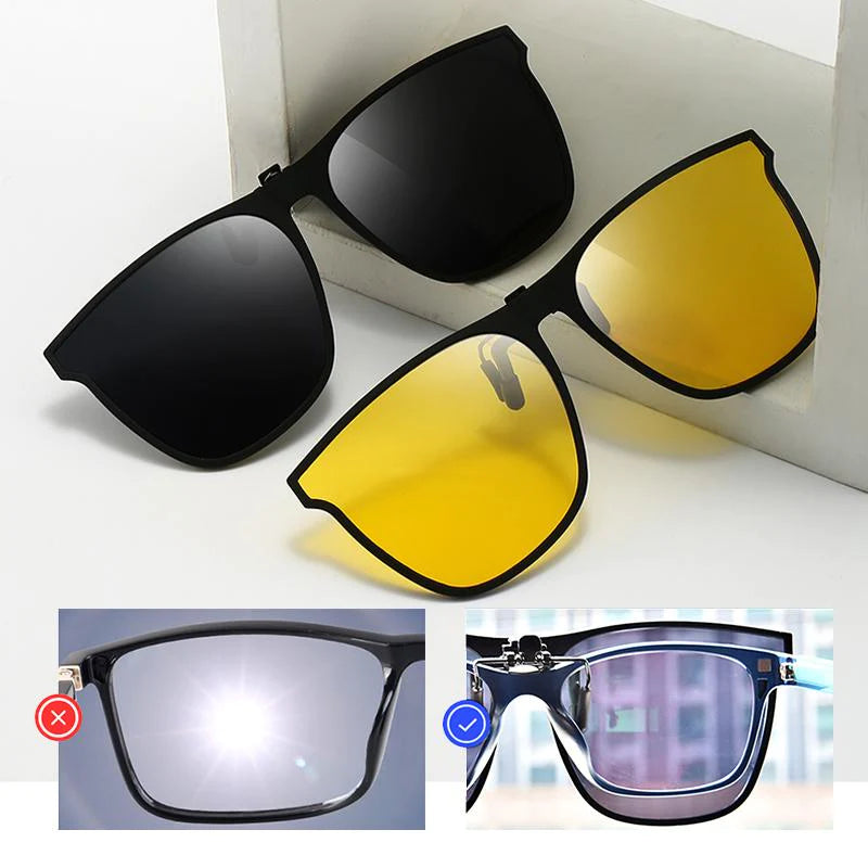 New Polarized Clip-on Flip Up Sunglasses