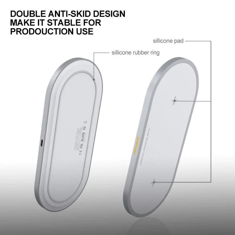 20W Wireless Dual Charger Pad