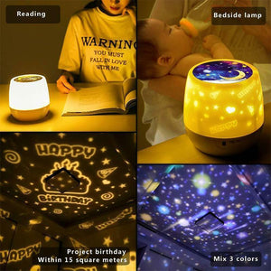 Multifunctional LED Night Light Star Projector Lamp, 5 Sets of Film