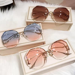 Fashion Vintage UV400 Ladies Oversized Square Sunglasses