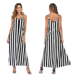 Casual Striped Straps Overhead Summer Dress