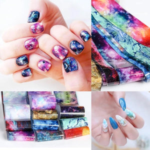 1 Second Nail Art Sticker, 10pcs/set