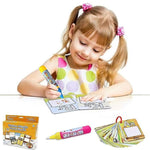 Children Learning And Drawing Card Set