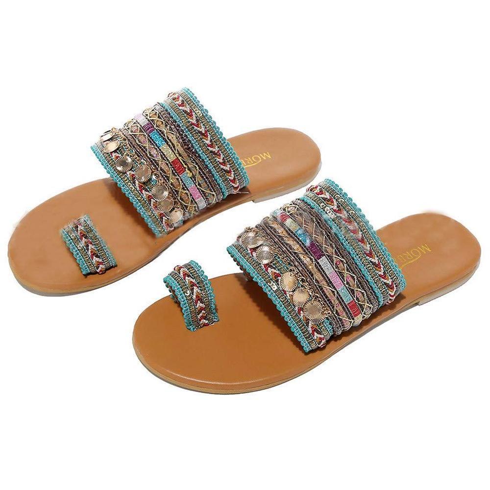 Ethnic boho style toe ring sandals