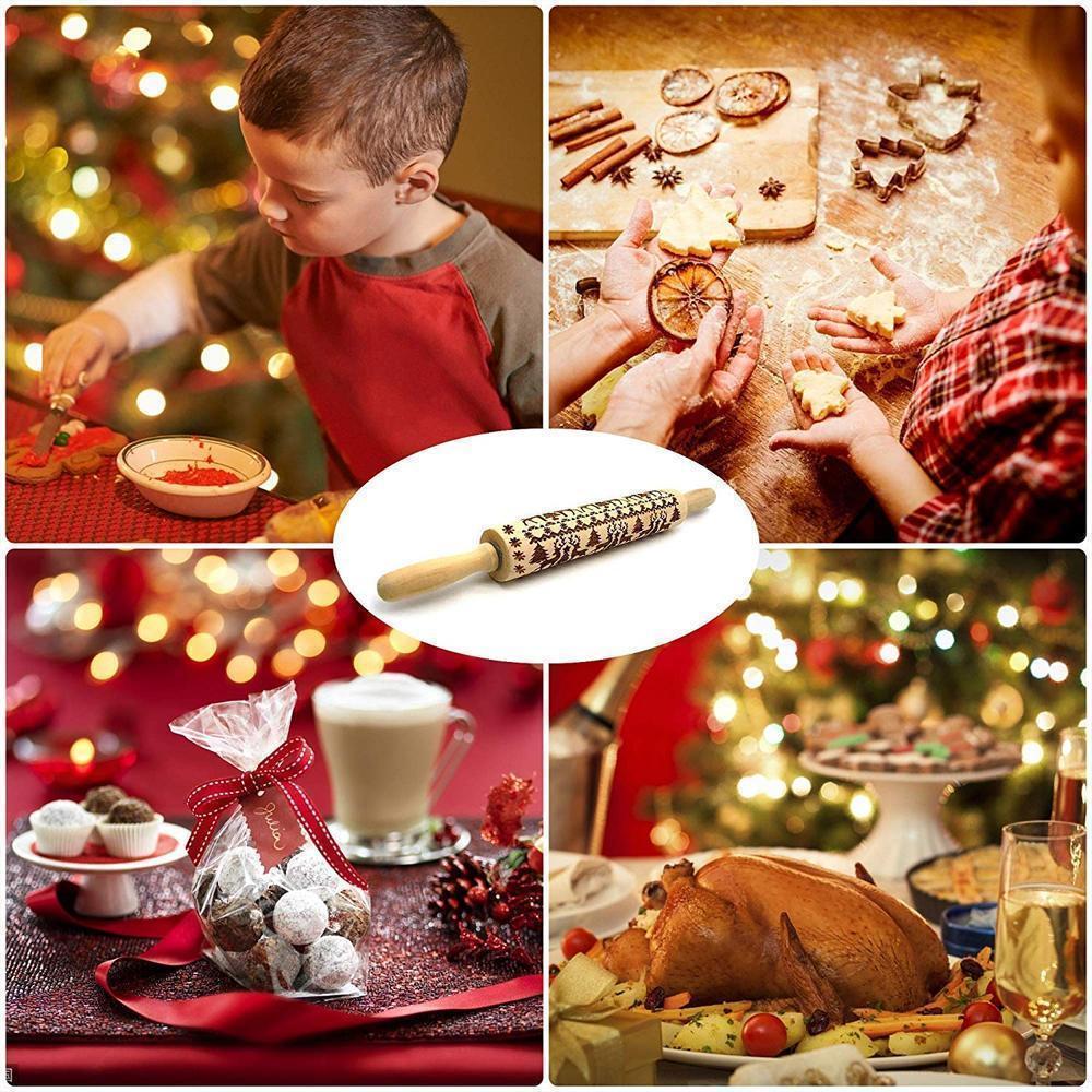 Hirundo Christmas Embossing Rolling Pin