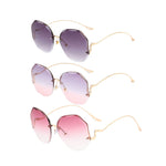 Fashion Vintage UV400 Ladies Oversized Square Sunglasses