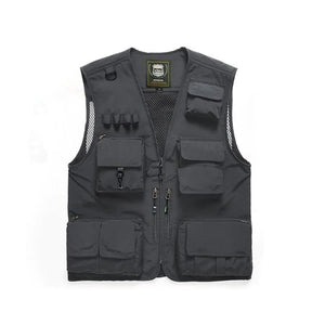 Outdoor Lightweight Mesh Fabric Vest with 16 Pockets