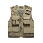 Outdoor Lightweight Mesh Fabric Vest with 16 Pockets