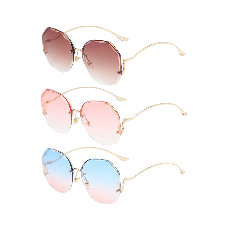 Fashion Vintage UV400 Ladies Oversized Square Sunglasses