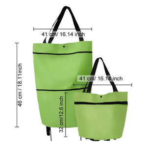 Shopping bag folding green bag