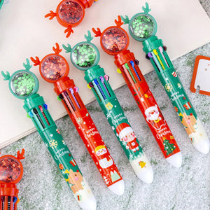 Cute Christmas Glitter Pen Set