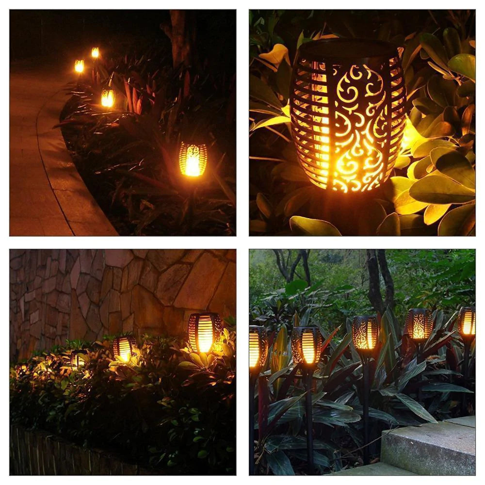 LED Solar Path Torch Light Dancing Flame