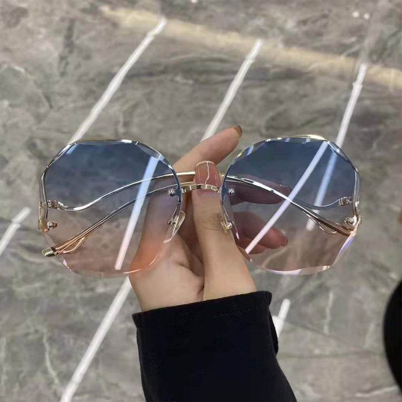 Fashion Vintage UV400 Ladies Oversized Square Sunglasses