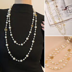 Pearl Flower Long Necklace