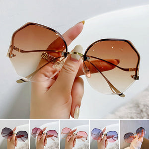 Fashion Vintage UV400 Ladies Oversized Square Sunglasses