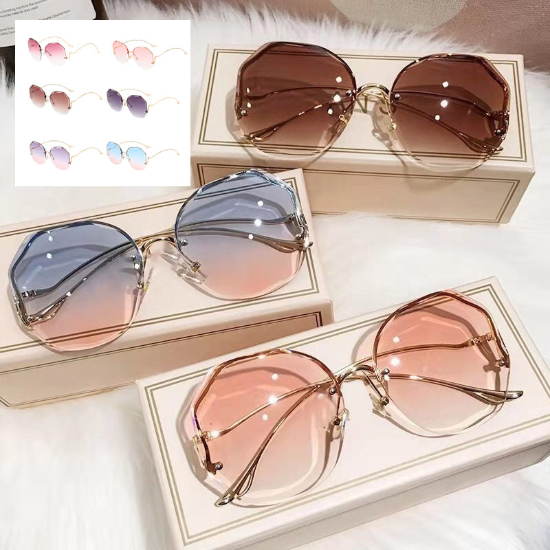 Fashion Vintage UV400 Ladies Oversized Square Sunglasses