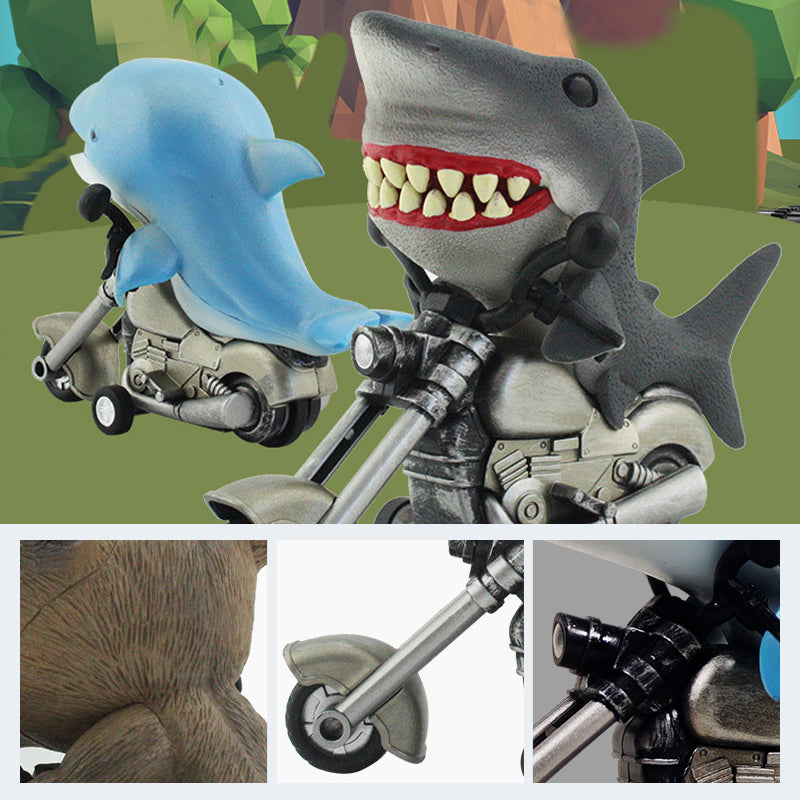 Friction-Powered Animal Motorcycle Toys