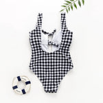 Classic Plaid One-Piece Swimsuit