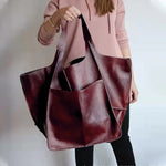 Oversized leather tote